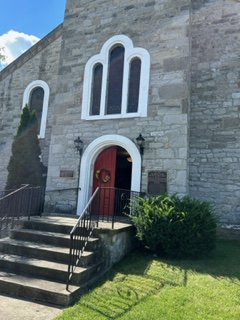 Walking in to church